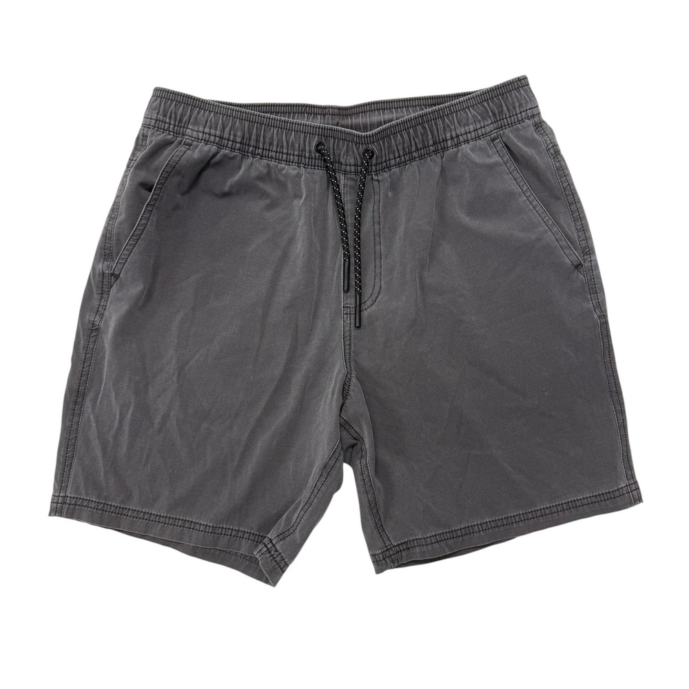 Bear Bottom Charcoal Gray Shorts Mens Medium Elastic Drawstring Waist 7" Inseam